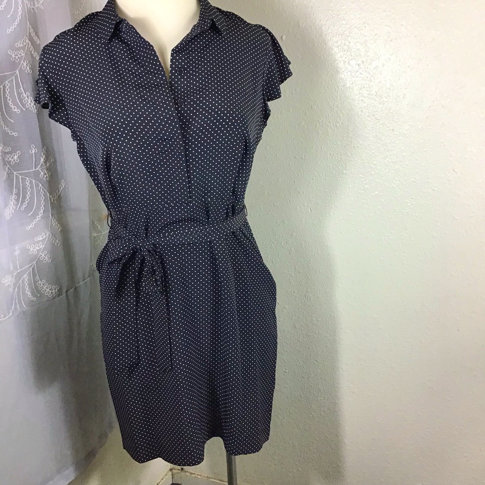 Simply Styled black polka dot dress petite large